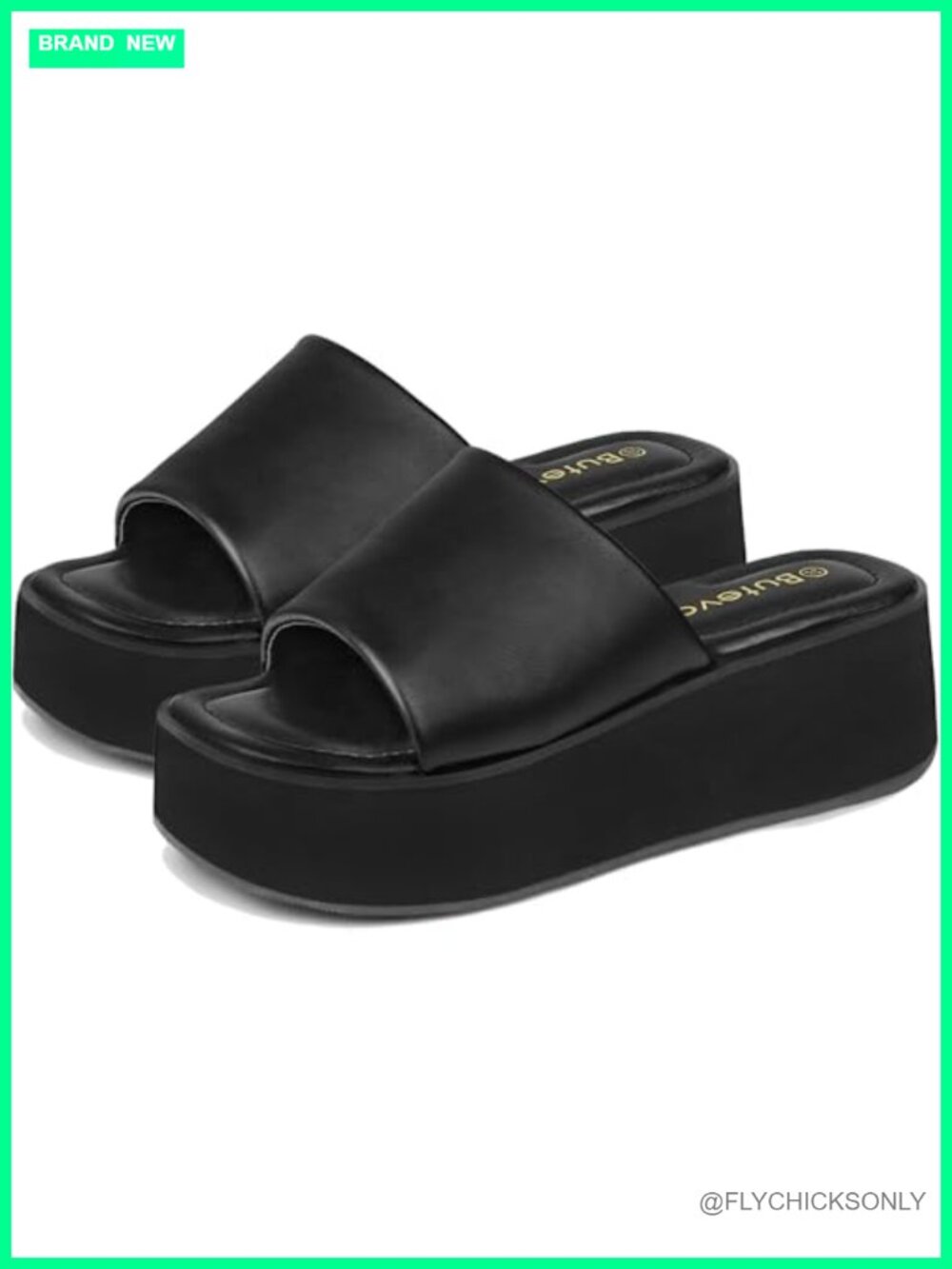 Chunky Platform Sandals for Women Comfort Open Toe Slip On Slides Y2K Wedge